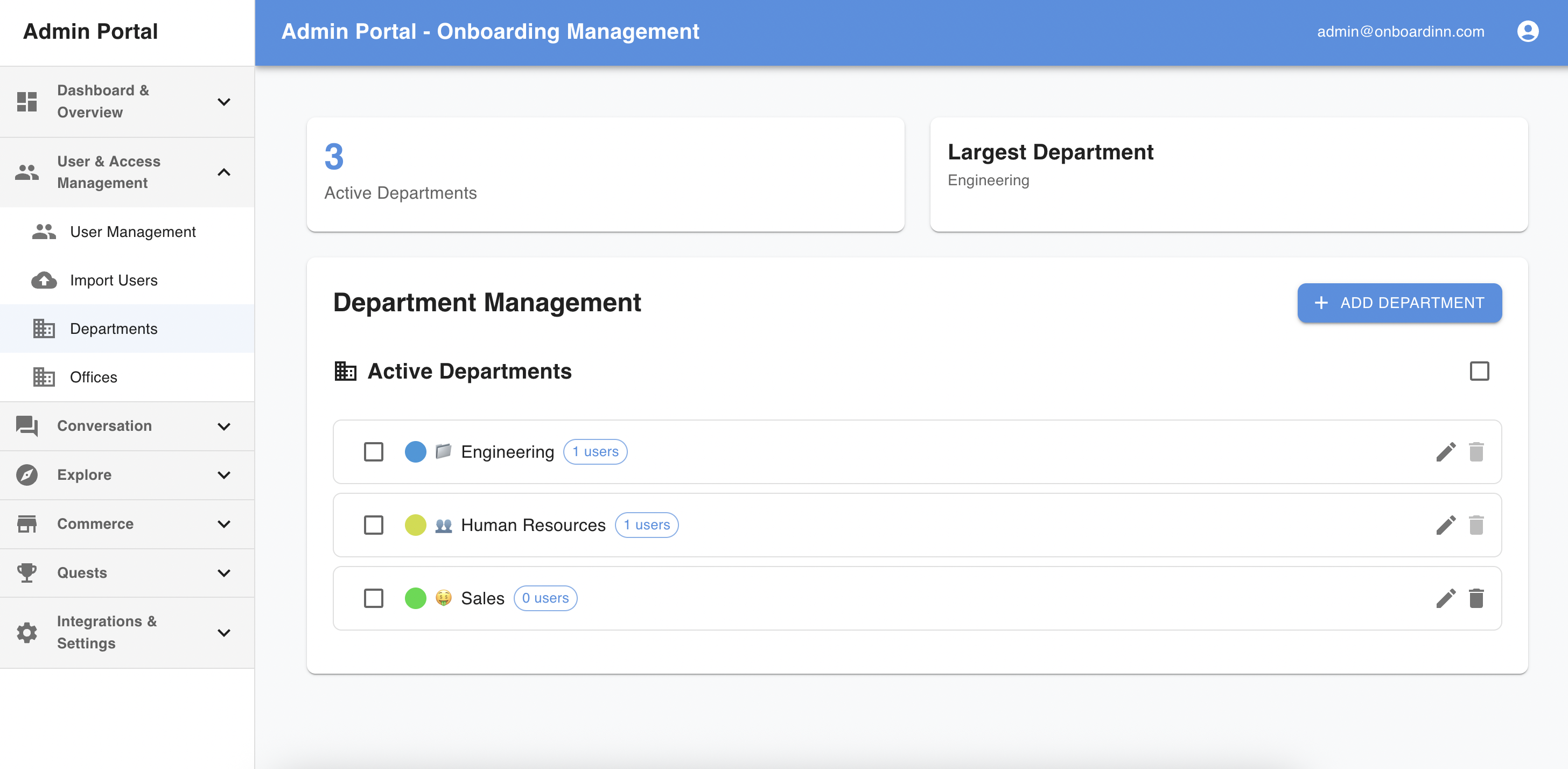 Department Management